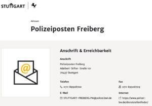 Polizeipräsidium Stuttgart - Polizeiposten Freiberg
